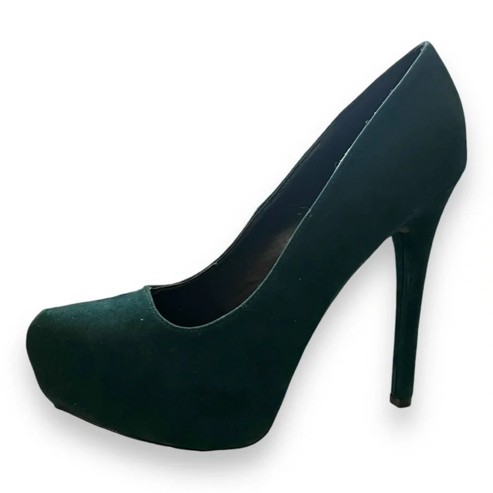 QUPID Women's Teal Green Platform Stiletto Heels Size 8 | EUC